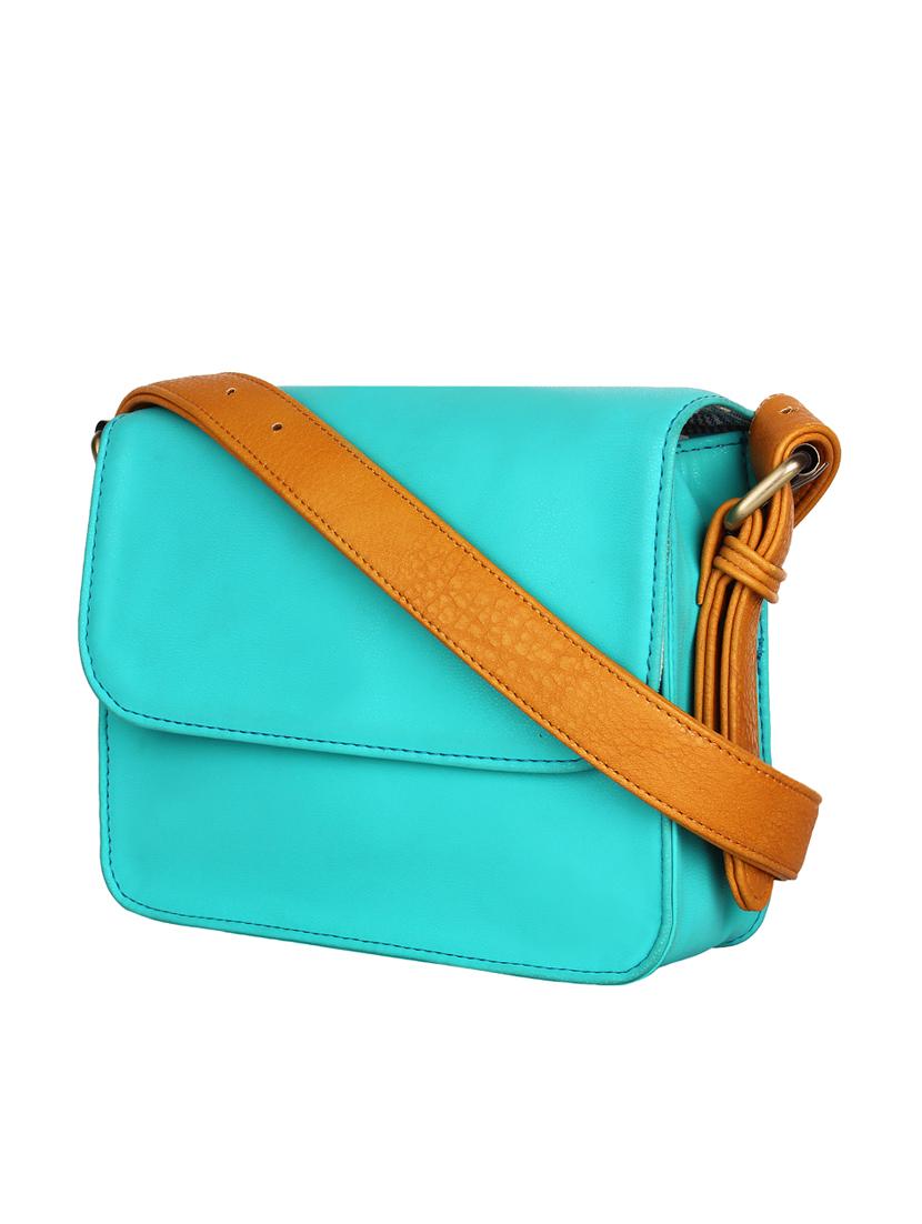 Turquoise blue leatherette sling bag - 12552004 - Zoom Image - 5
