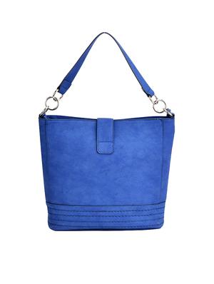 Blue leatherette tasselled handbag - 12552094 - Standard Image - 2