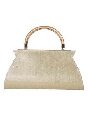Gold leatherette embellished hand clutch - 12553404 - Standard Image - 2
