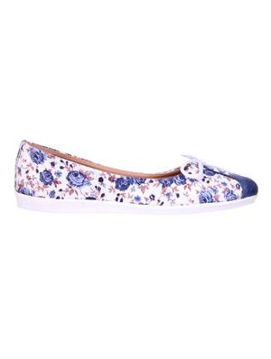 blue fabric slip on ballerina - 12556577 - Standard Image - 2