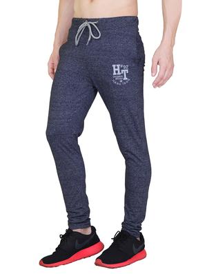 light blue cotton full length track pant - 12560810 - Standard Image - 2