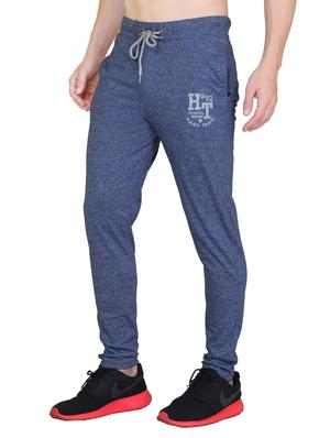 light blue cotton full length track pant - 12560812 - Standard Image - 2