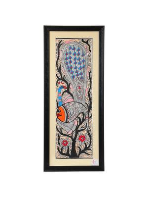 iMithila Beautiful Depiction of Evolution of Life - Fish, Peacock and Tree of Life (65 x 27 cms) - 12564011 - Standard Image - 2