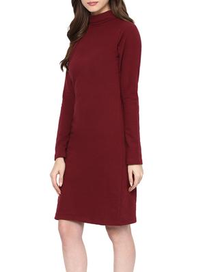 maroon cotton dress - 12573331 - Standard Image - 2