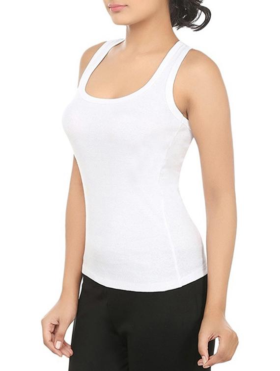 white cotton tank tee - 12576818 - Zoom Image - 2