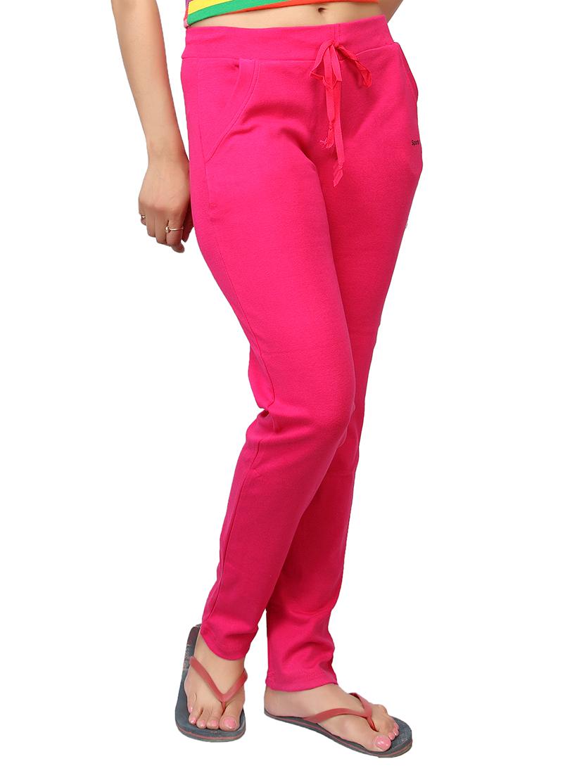 pink blended knit track pants - 12584042 - Zoom Image - 2