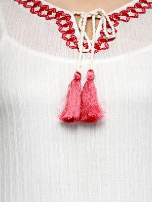 white viscose regular top - 12585814 - Standard Image - 5