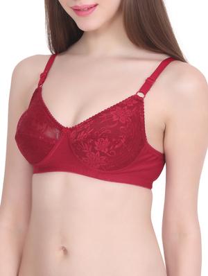 dark red cotton bra - 12592048 - Standard Image - 2