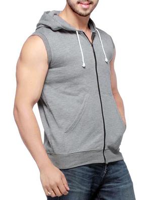 solid grey fleece sweatshirt - 12593506 - Standard Image - 2