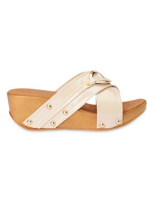 cream faux leather wedges - 1260769 - Standard Image - 2
