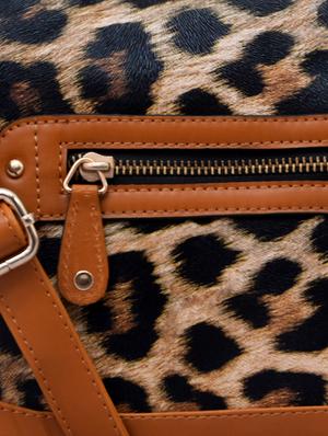 brown animal printed leatherette sling bag - 1261153 - Standard Image - 5