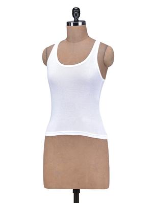 Solid White Cotton Tank Top - 1261586 - Standard Image - 2