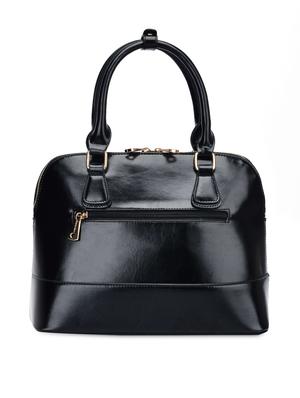 black leatherette structured handbag - 1274242 - Standard Image - 2