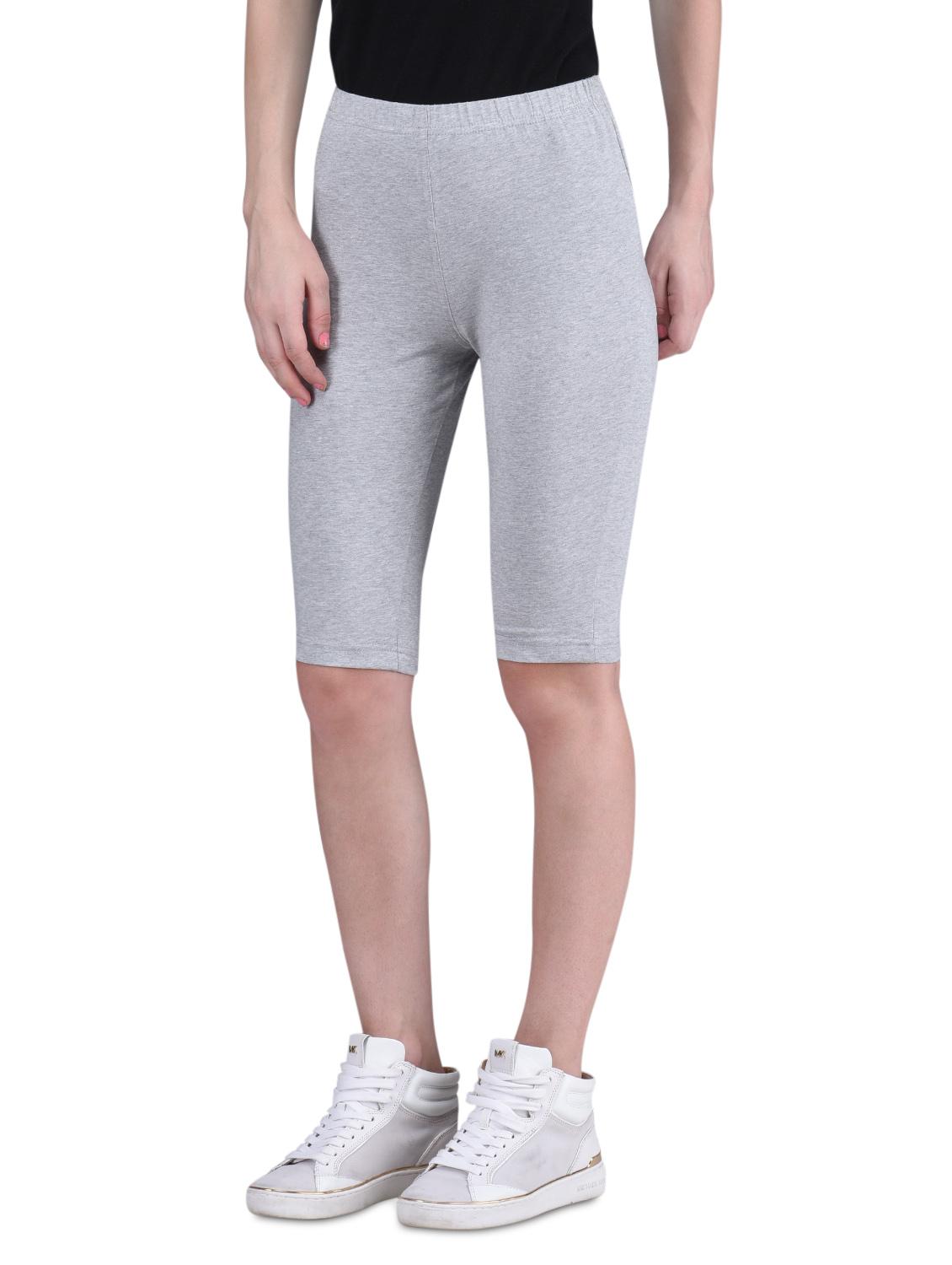 grey cotton lycra gym tights 20" - 1275366 - Zoom Image - 2