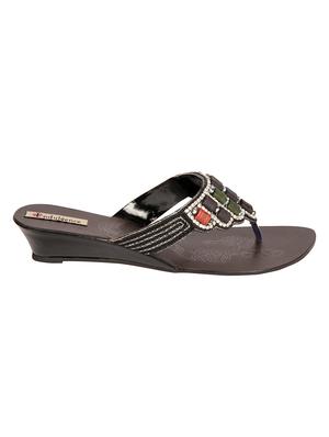 black pu wedges - 12753866 - Standard Image - 2