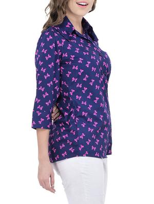 blue polyester regular shirt - 12755873 - Standard Image - 2
