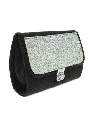 black shimmer faux leather sling bag - 1276988 - Standard Image - 5