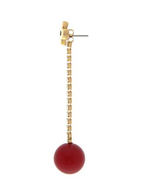 Unique Collection Maroon Pearls Embedded Earrings For Women - 12774154 - Standard Image - 2
