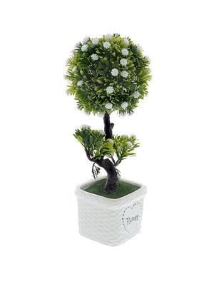 the ethnic wears handcrafted white artificial flowers with ceramic vase - 12774390 - Standard Image - 2