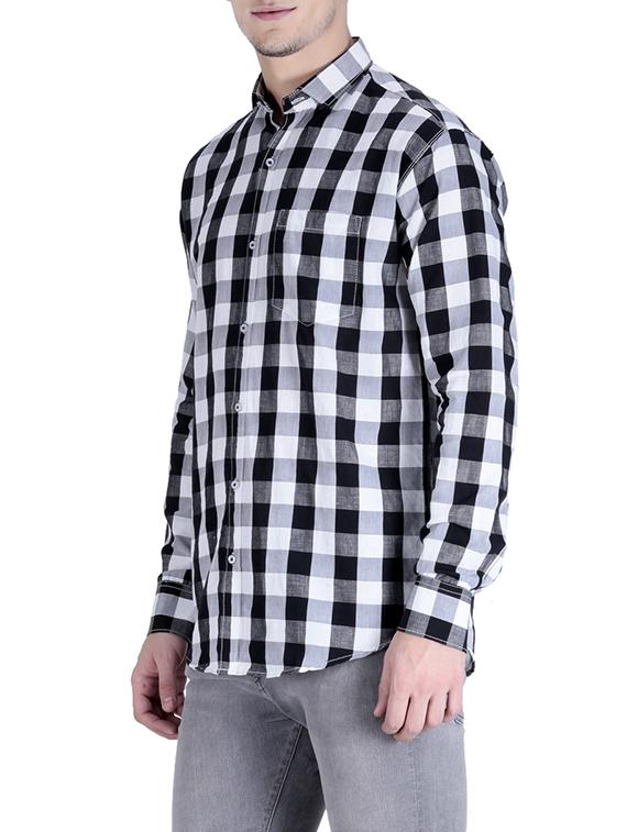 black cotton casual shirt - 12776310 - Zoom Image - 2