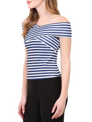 cross over striped top - 12786283 - Standard Image - 2
