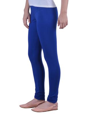 blue cotton lycra ankle length legging - 12792209 - Standard Image - 2