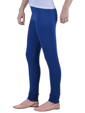 blue cotton lycra full length legging - 12792216 - Standard Image - 2