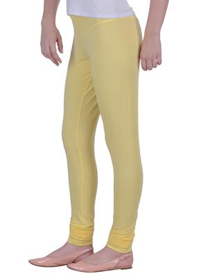 yellow cotton lycra full length legging - 12792224 - Standard Image - 2