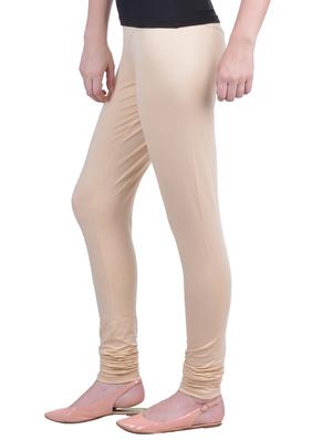 beige cotton lycra full length legging - 12792234 - Standard Image - 2