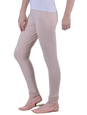 beige cotton lycra full length legging - 12792239 - Standard Image - 2