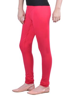 pink cotton lycra full length legging - 12792242 - Standard Image - 2