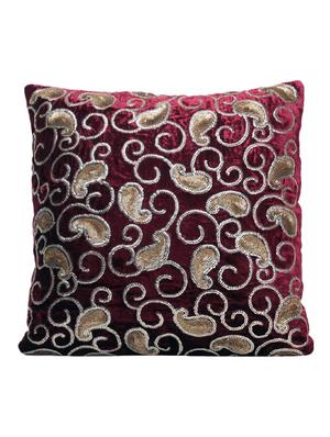 dekor world pejali squence maroon cushion cover (pack of 2) - 12798551 - Standard Image - 2