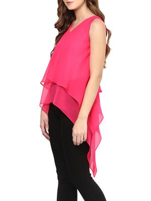 pink georgette tunic - 12799037 - Standard Image - 2