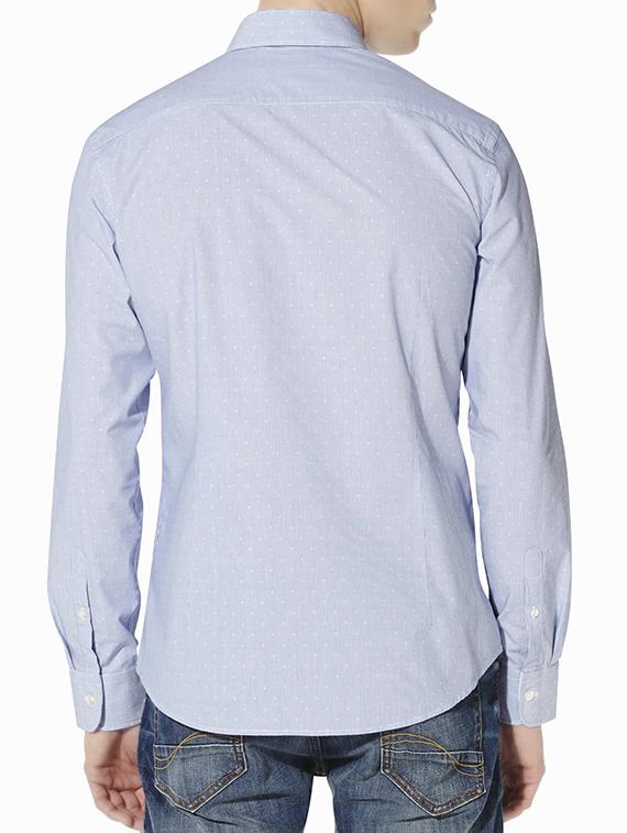 blue cotton casual shirt - 12802002 - Zoom Image - 2