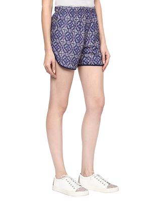 blue printed cotton shorts - 12802493 - Standard Image - 2