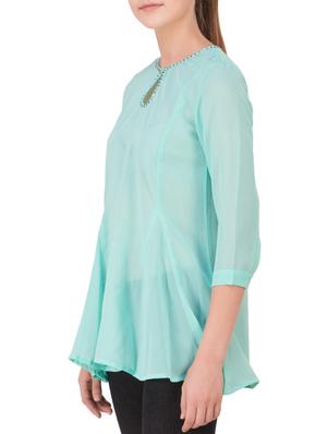 embellished solid tunic - 12806599 - Standard Image - 2