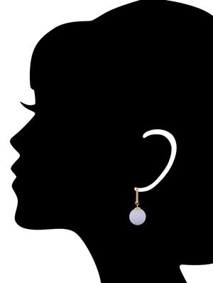 purple metal drop earrings - 12816191 - Standard Image - 2