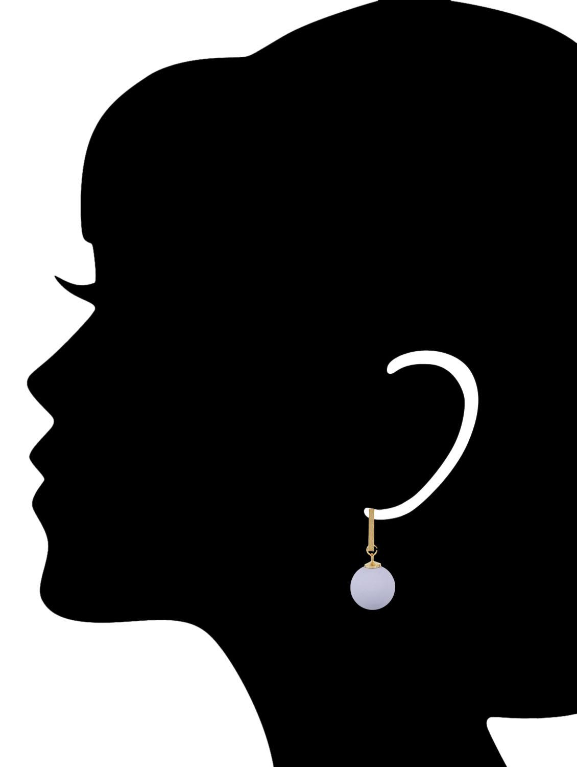 purple metal drop earrings - 12816191 - Zoom Image - 2