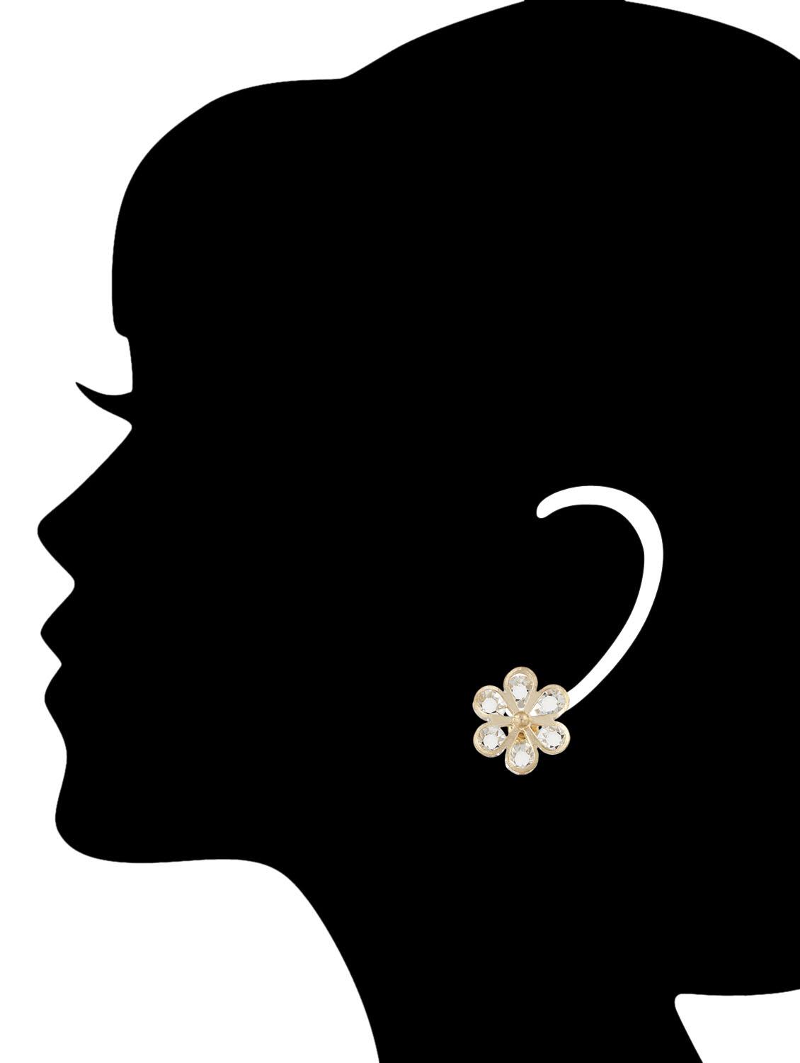 gold metal studs earring - 12816241 - Zoom Image - 2