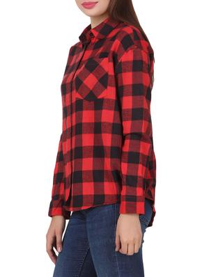 red cotton regular shirt - 12817371 - Standard Image - 2