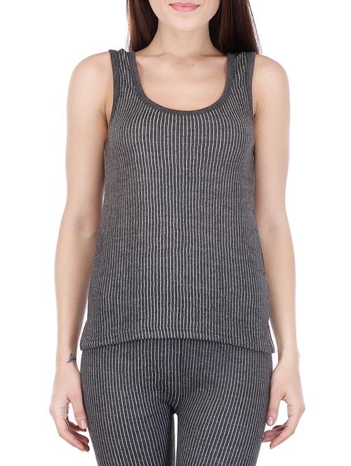 grey cotton thermal vest - 12817508 - Very Small Image - 1