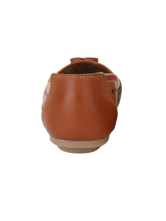 tan leather slip on ballerina - 12821547 - Zoom Image - 2