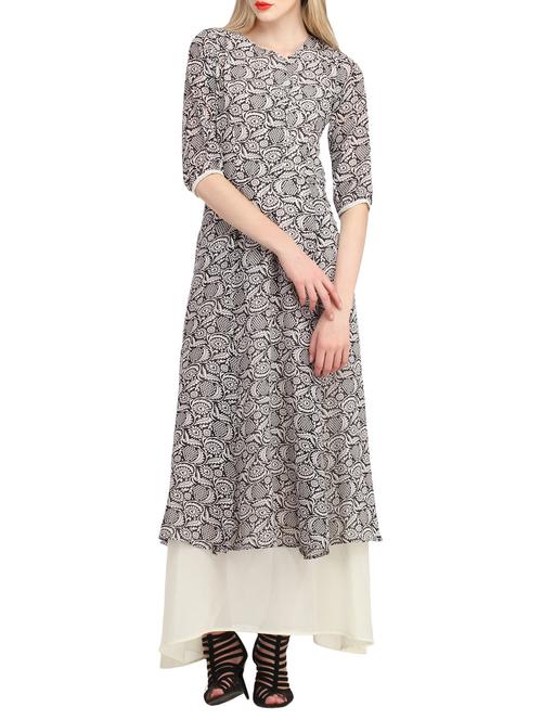 layered printed maxi dress - 12821685 - Standard Image - 1