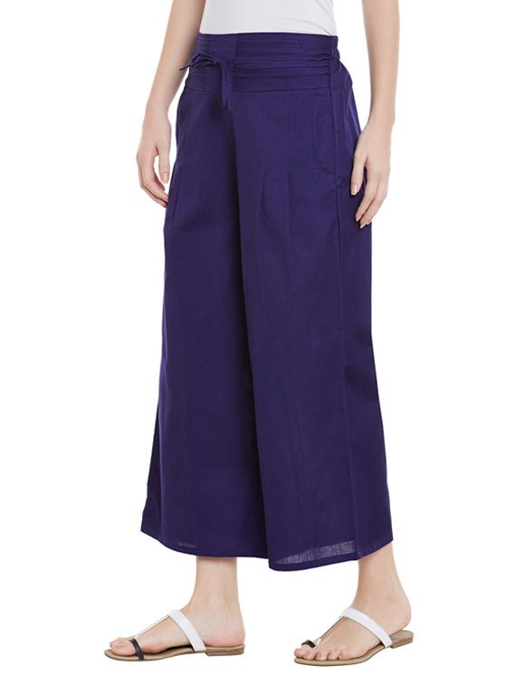 blue cotton palazzo - 12821786 - Zoom Image - 2