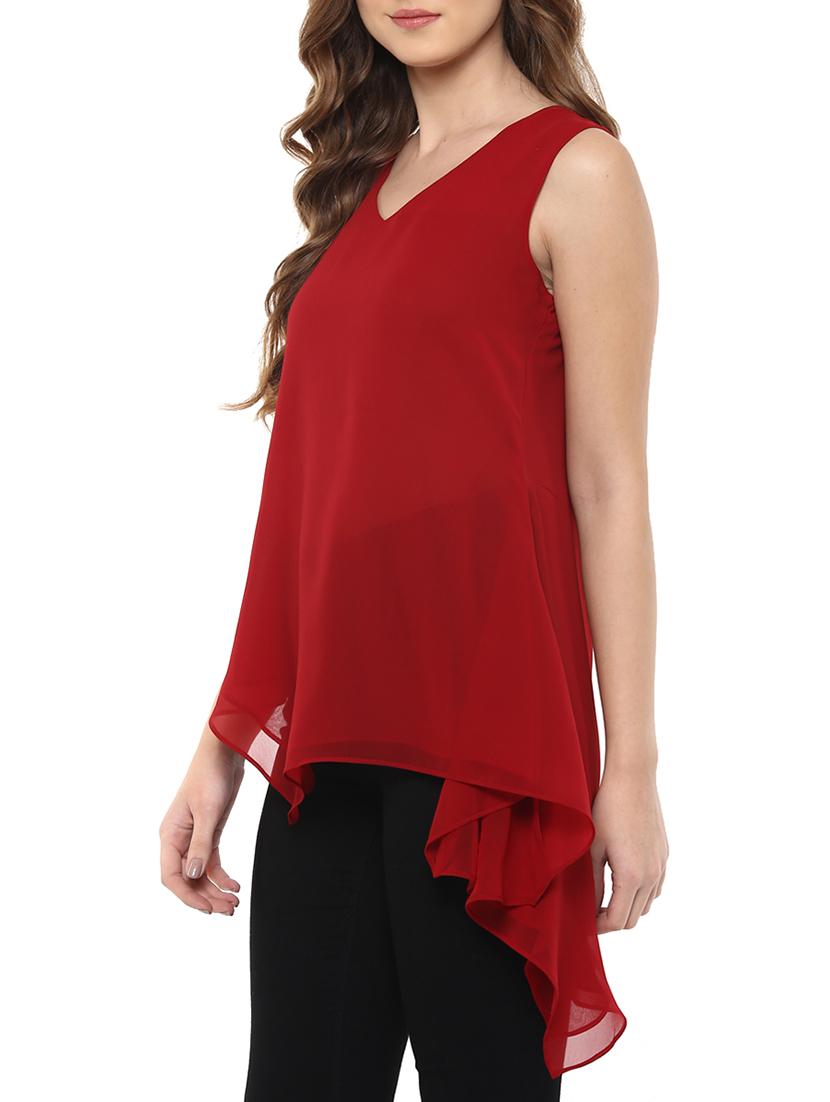 v-neck asymmetric top - 12822837 - Zoom Image - 2