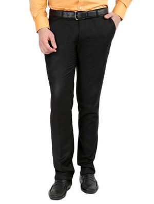 black set of 2 polyester flat front trousers formal trouser - 12823770 - Standard Image - 2