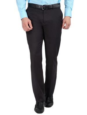 black set of 2 polyester flat front trousers formal trouser - 12823771 - Standard Image - 5