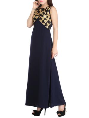navy blue sequined rayon dress - 12827148 - Standard Image - 2