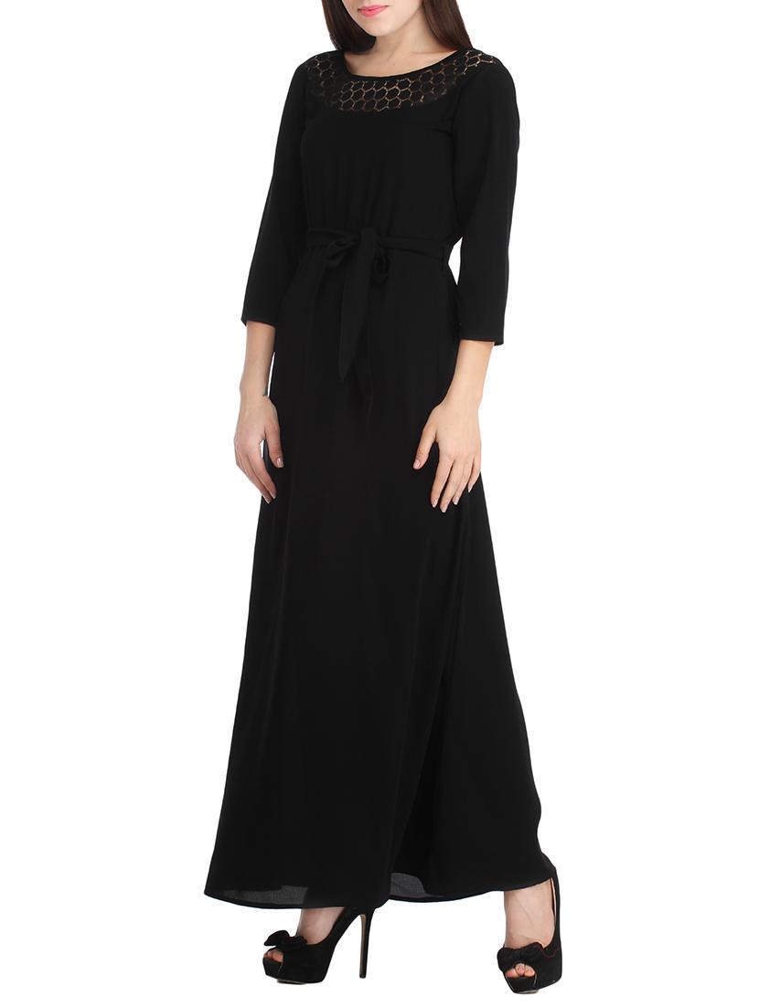 tie knot front laced panel maxi dress - 12827160 - Zoom Image - 2
