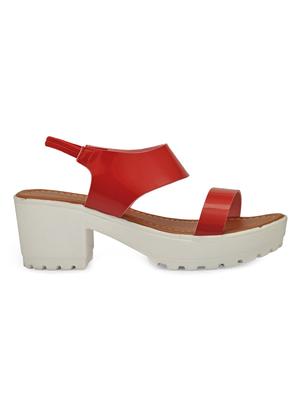 red patent leather platforms sandals - 12831483 - Standard Image - 2